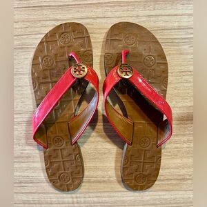 Tory Burch Thora Genuine Leather Thong Sandals Size 9